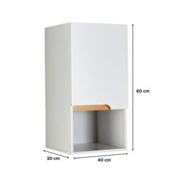 Home Source Bathroom Floor Cabinet White 3 Storage Shelves Vanity Organiser - thumbnail 8