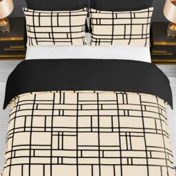 Pamposh Luxury Duvet Cover Set King Size Reversible Quilt Covers in Taupe - Size: Double - thumbnail 4