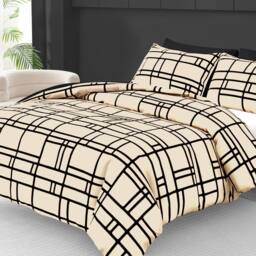 Pamposh Luxury Duvet Cover Set King Size Reversible Quilt Covers in Taupe - Size: Double - thumbnail 5