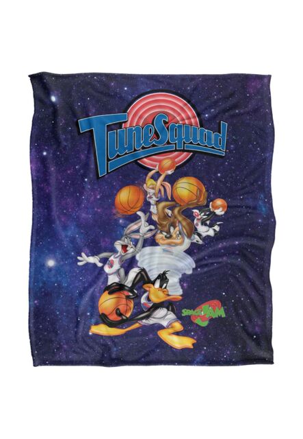 Warner Brothers Space Jam Silky Touch Super Soft Throw Blanket 152x127cm in White - Size: 152x127 cm - image 1