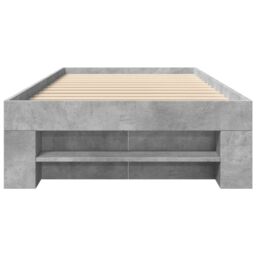 Berkfield Home Bed Frame without Mattress Concrete Grey 75x190cm Engineered Wood - Size: 75x190 cm - thumbnail 5