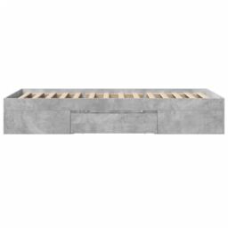 Berkfield Home Bed Frame without Mattress Concrete Grey 75x190cm Engineered Wood - Size: 75x190 cm - thumbnail 6