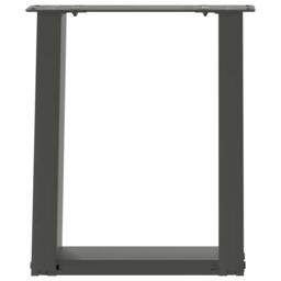 Berkfield Home Coffee Table Legs U-Shaped 2 pcs Anthracite 28x(42-43) cm Steel in Charcoal - thumbnail 5