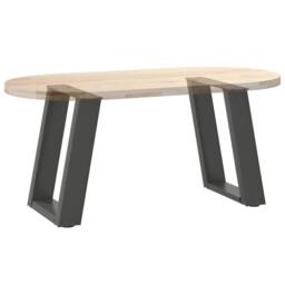 Berkfield Home Coffee Table Legs U-Shaped 2 pcs Anthracite 28x(42-43) cm Steel in Charcoal - thumbnail 8