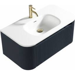 Bathroom Kingdom Monza Midnight Wall Hung Vanity Basin 870mm - thumbnail 1