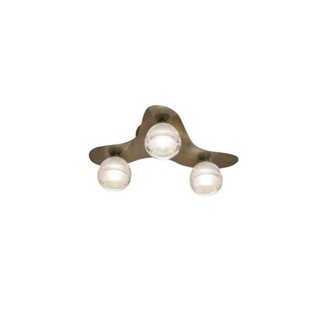 Netlighting Loop Ceiling 3 Light G9 Antique Brass in Bronze - image 1