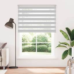Berkfield Home Elegant Zebra Blind Light Grey 160x200 cm Fabric Width 155.9 cm P - thumbnail 3