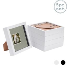 "Nicola Spring 3D Box Photo Frames - 6 x 6"" with 2 x 2"" Mount - White Mount - Pack of 5" - thumbnail 1