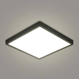 Goeco LED Ceiling Light 4500K 36W Square for Bathroom Bedroom Hallway in Black - thumbnail 1