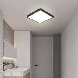 Goeco LED Ceiling Light 4500K 36W Square for Bathroom Bedroom Hallway in Black - thumbnail 2