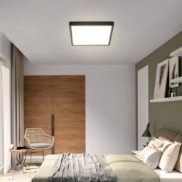 Goeco LED Ceiling Light 4500K 36W Square for Bathroom Bedroom Hallway in Black - thumbnail 4