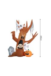 Living and Home 8FT Inflatable Halloween Ghost Tree Pumpkins in Brown - thumbnail 5