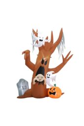 Living and Home 8FT Inflatable Halloween Ghost Tree Pumpkins in Brown - thumbnail 2