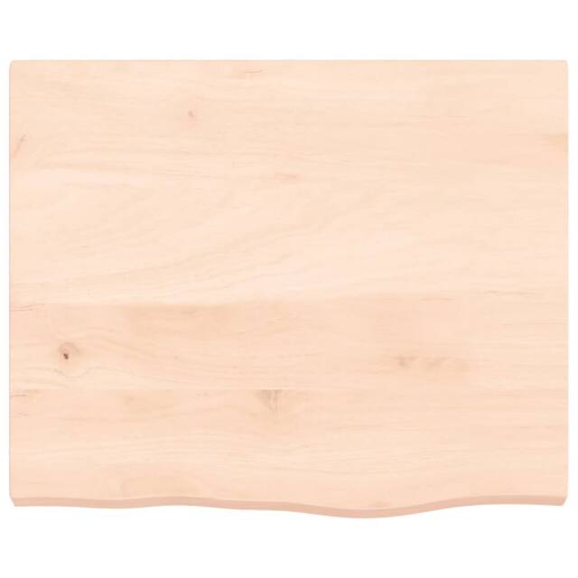 Berkfield Home Table Top 60x50x(2-4) cm Untreated Solid Wood Oak in Natural - image 1