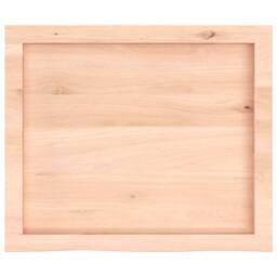 Berkfield Home Table Top 60x50x(2-4) cm Untreated Solid Wood Oak in Natural - thumbnail 4