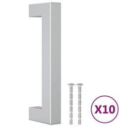 Berkfield Home Cabinet Handles 10 pcs Silver 96 mm Stainless Steel - thumbnail 2