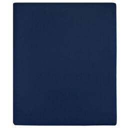 Berkfield Home Jersey Fitted Sheet Navy Blue 100x200 cm Cotton - thumbnail 1