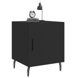Berkfield Home Bedside Cabinets 2 pcs Black 40x40x50 cm Engineered Wood - Size: 40 x 40 x 50 cm - thumbnail 4