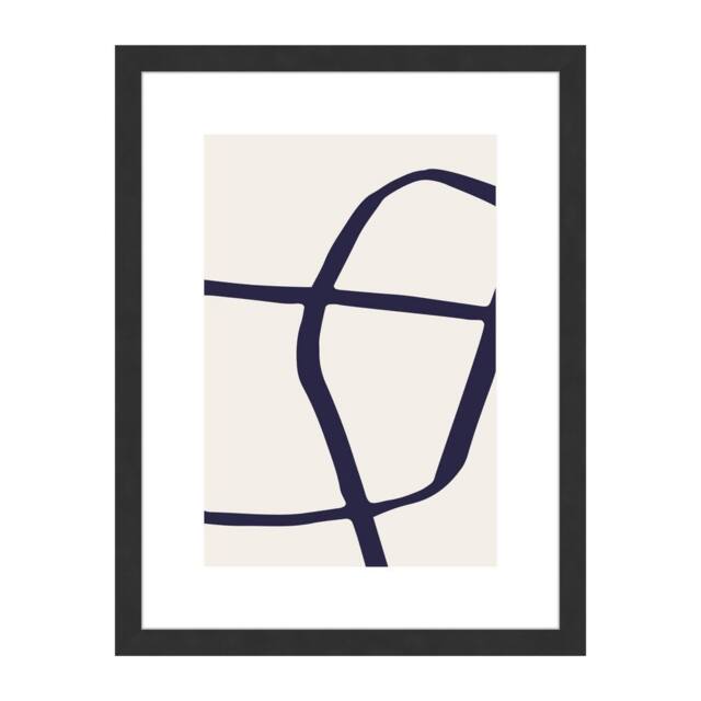 nielsen Velino Picture Frame 30x40cm - Glass Front & Abstract Poster Print in Black - Size: 30x40 cm - image 1