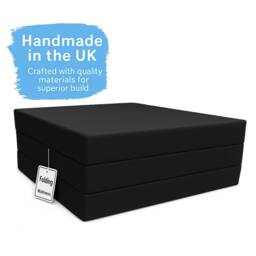 House of Home Fold Out Z Bed Single Size Chair Bed Folding Guest Sofa Black - thumbnail 7