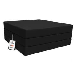 House of Home Fold Out Z Bed Single Size Chair Bed Folding Guest Sofa Black - thumbnail 3