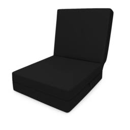 House of Home Fold Out Z Bed Single Size Chair Bed Folding Guest Sofa Black - thumbnail 6