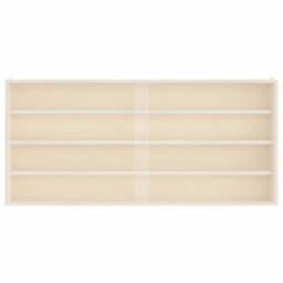 Berkfield Home Wall Display Cabinet with Doors 80x8.5x37 cm in Cream - thumbnail 5