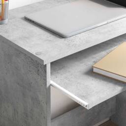 Berkfield Home Grey Computer Desk Concrete grey - thumbnail 4