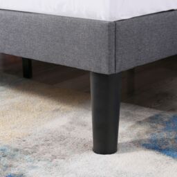 Matteo Single Grey Linen 3FT Winged Headboard Upholstered Bed Frame - thumbnail 7