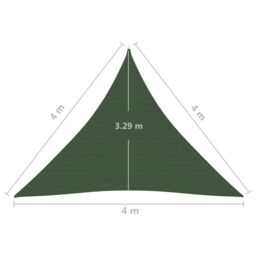 Berkfield Home Sunshade Sail 160 g/m ² Dark Green 4x4x4 m HDPE - thumbnail 6
