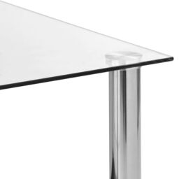 Berkfield Home Side Table Transparent 45x50x45 cm Tempered Glass in Clear - Size: 45 x 50 x 45 cm - thumbnail 3