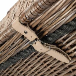 Red Hamper Wicker 62cm Antique Wash Picnic Basket in Grey - thumbnail 5