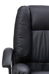 Living and Home Height-Adjustable Reclining Office Chair with Armrests and Tilt Function in Black - thumbnail 6