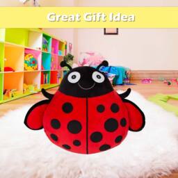 VFM e-Store Wall Decoration Plush Lady Bird Plush Gift Idea 36cm x 37cm Red X 1 - Size: 36 cm x 37 cm - thumbnail 3