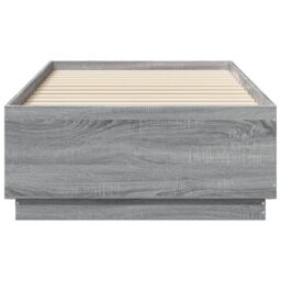 Berkfield Home Bed Frame without Mattress Grey Sonoma 75x190 cm Small Single - thumbnail 4