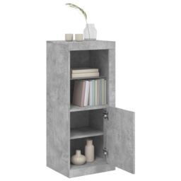 Berkfield Home Sideboard with LED Lights Concrete Grey 41x37x100 cm - Size: 41 x 37 x 100 cm - thumbnail 5