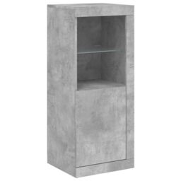 Berkfield Home Sideboard with LED Lights Concrete Grey 41x37x100 cm - Size: 41 x 37 x 100 cm - thumbnail 3