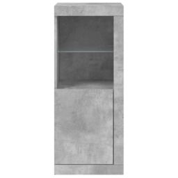 Berkfield Home Sideboard with LED Lights Concrete Grey 41x37x100 cm - Size: 41 x 37 x 100 cm - thumbnail 6