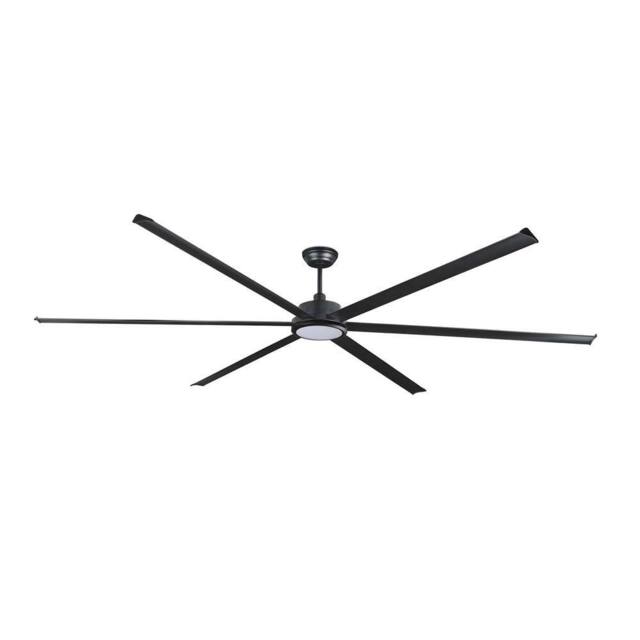 Netlighting Rotterdam XXXL 6 Blade Ceiling Fan Matt Black with Light 3000K - image 1