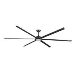 Netlighting Rotterdam XXXL 6 Blade Ceiling Fan Matt Black with Light 3000K - thumbnail 1