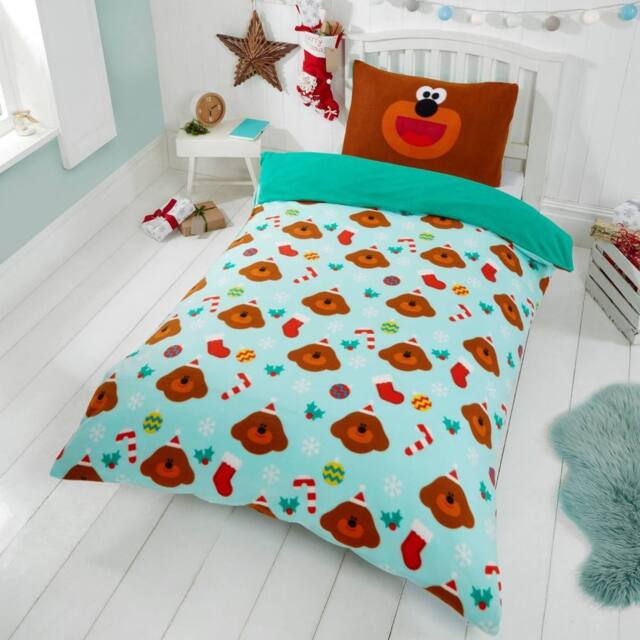 OHS Kids Hey Duggee Soft Fleece Duvet Cover Set with Pillowcase - Size: Single - image 1