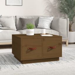 Berkfield Home Coffee Table Honey Brown 60x53x35 cm Solid Wood Pine - Size: 60 x 53 x 35 cm - thumbnail 1