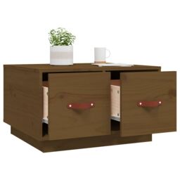 Berkfield Home Coffee Table Honey Brown 60x53x35 cm Solid Wood Pine - Size: 60 x 53 x 35 cm - thumbnail 5