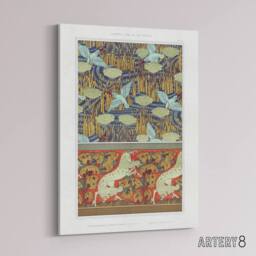 "Artery8 Kingfisher Bird & Horse Pattern Canvas Wall Art Print Verneuil - Size: W18"" x H24""" - thumbnail 2