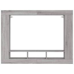 Berkfield Home TV Cabinet Grey Sonoma 152x22x113 cm Engineered Wood - Size: 152 x 22 x 113 cm - thumbnail 4