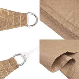 Berkfield Home Sunshade Sail 160 g/m ² Taupe 4x4x4 m HDPE in Beige - thumbnail 6