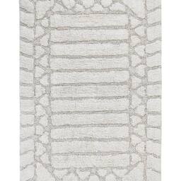 Wyld and Coco Beige Cotton Bath Mat 60 x 90 cm - Geometric Pattern Modern - Size: 1600mm x 900mm - thumbnail 2
