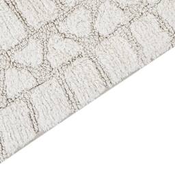 Wyld and Coco Beige Cotton Bath Mat 60 x 90 cm - Geometric Pattern Modern - Size: 1600mm x 900mm - thumbnail 4