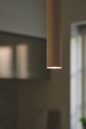 Nordlux Japenese Indoor Pendant Light Beige Metal GU10 Ribbed - Mains Powered, IP20 - thumbnail 5