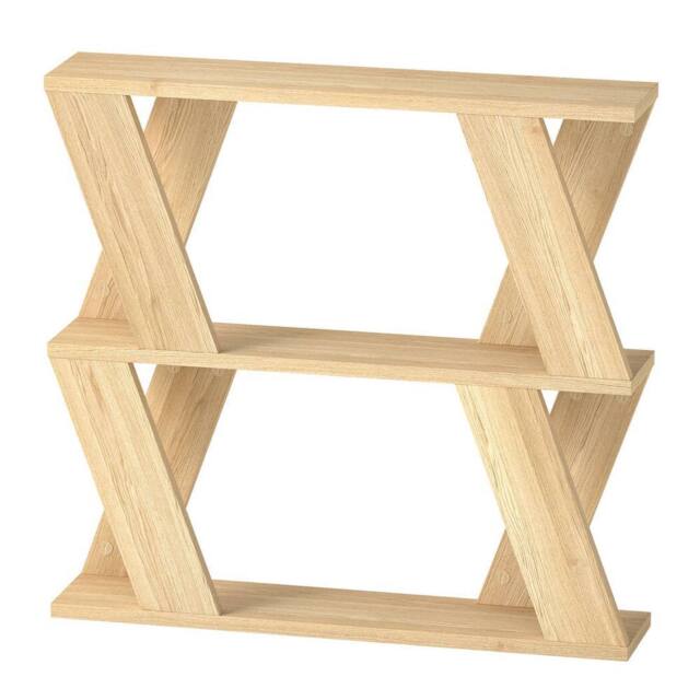 Levede Slim Side Table Storage Shelf Sofa End Accent Table Wooden 3 Tier in Natural - image 1